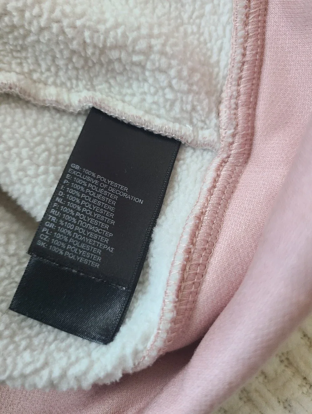 The North Face Women's Pale Pink Sherpa-Lined Zip Hoodie Women's Size L